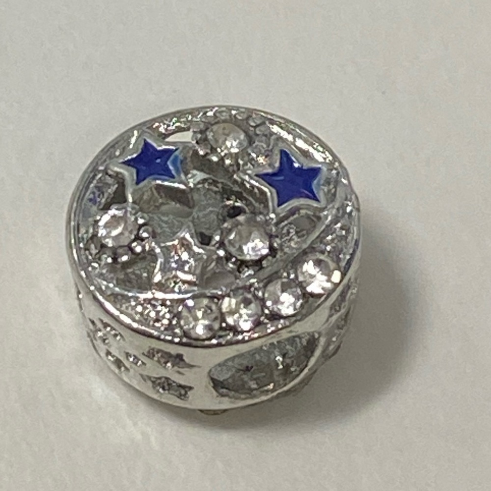 Stone Moon Blue Star Charm Bead 4 Pandora bracelet